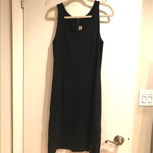 St John black sleeveless knit dress. Size 4